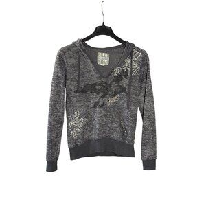 Billabong Womens Hoodie Hooded Sweatshirt Y2K Vintage Embroidered Size M Grunge